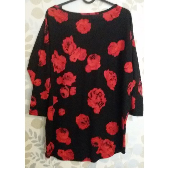 Floral Rose Top Blouse Sz M (can fit L) - Picture 2 of 4